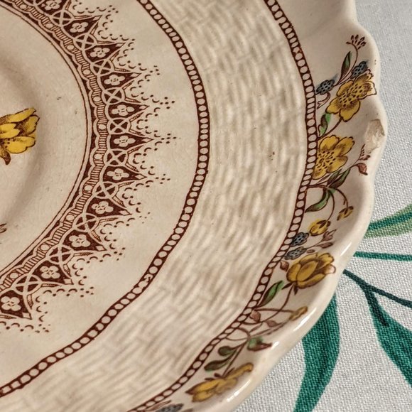 Charming antique Spode Copeland Buttercup trio cup / saucer / bread butter plate - Picture 3 of 10